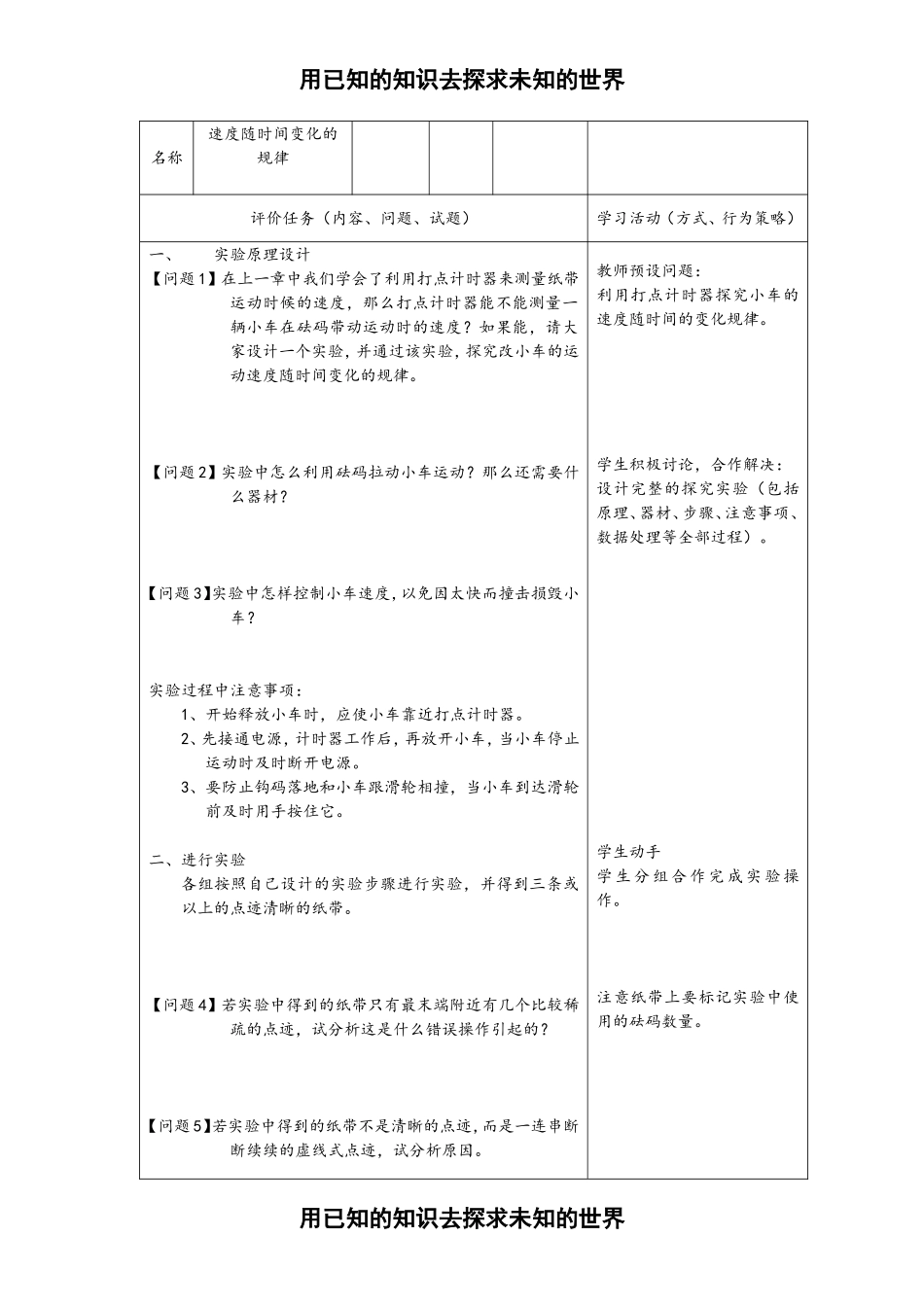 人教版高一物理必修一21实验：探究小车速度随时间变化的规律_第3页