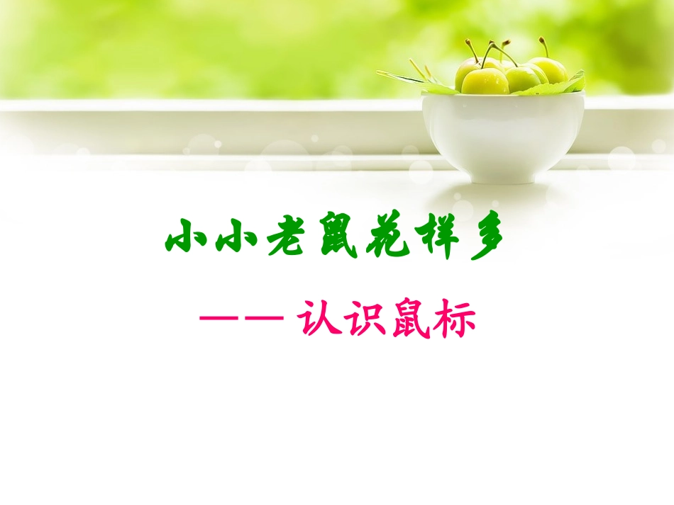 3.1 认识鼠标课件_PPT_第1页