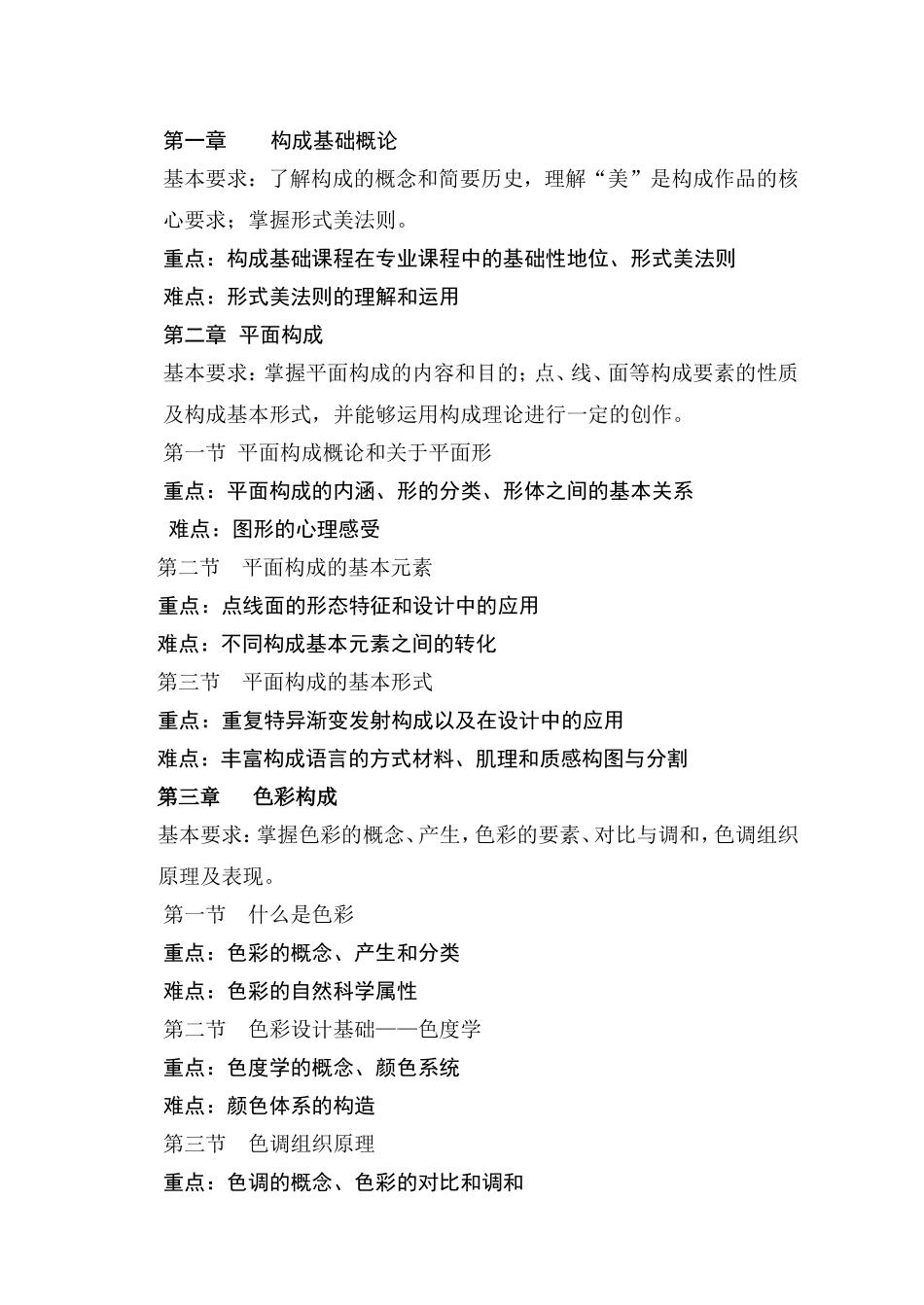《构成基础》教学大纲_第3页