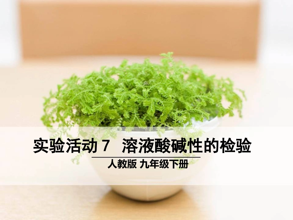 实验活动7溶液酸碱性的检验_第1页