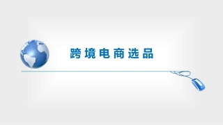 4.2.1 跨境电商选品