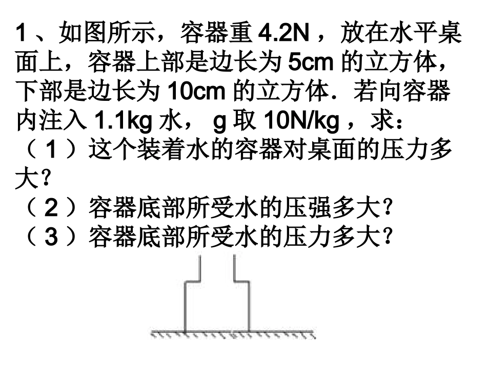 2012年中考物理总复习专题：压强计算_第2页