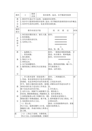 双手胸前传接球教案 (2)