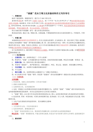 “恶搞”花木兰等文化形象材料作文讲评案(新)