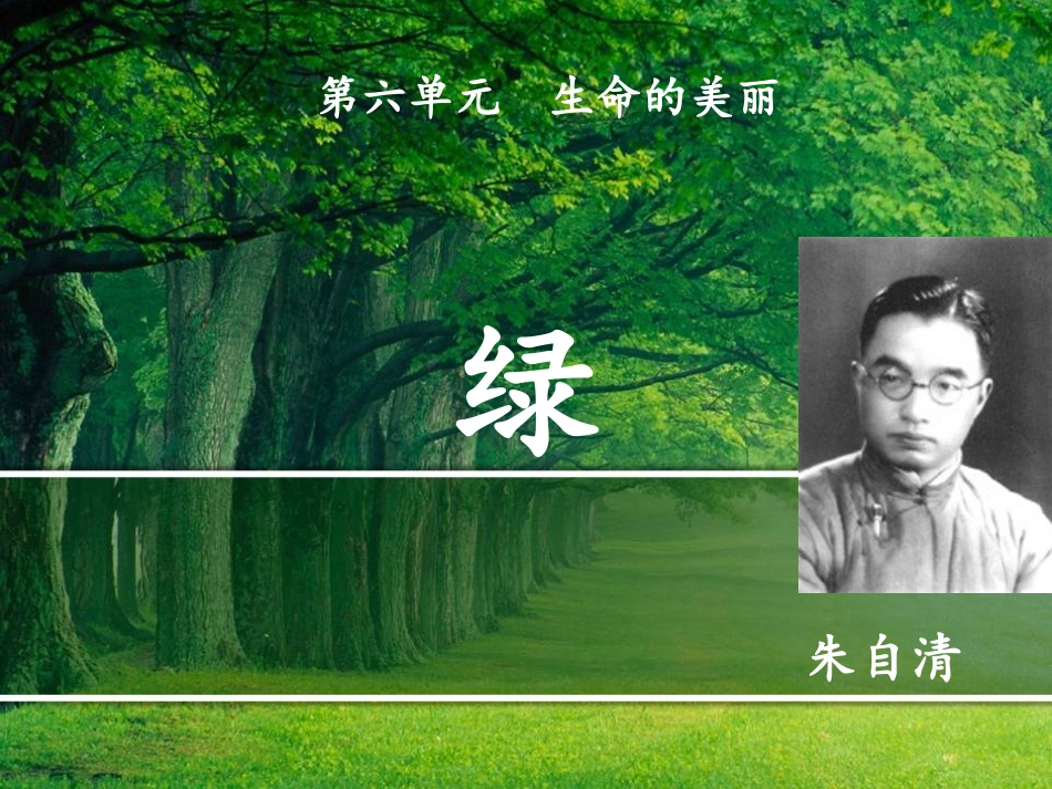《绿》  朱自清    散文赏析  修辞_第1页