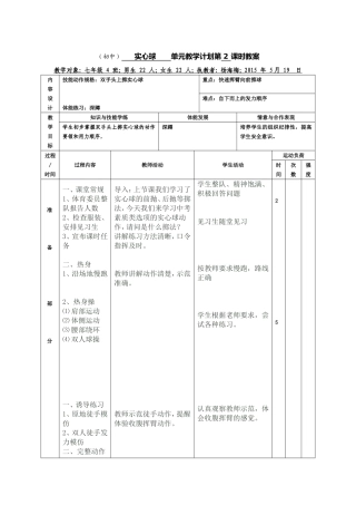 实心球——双手头上向前掷实心球