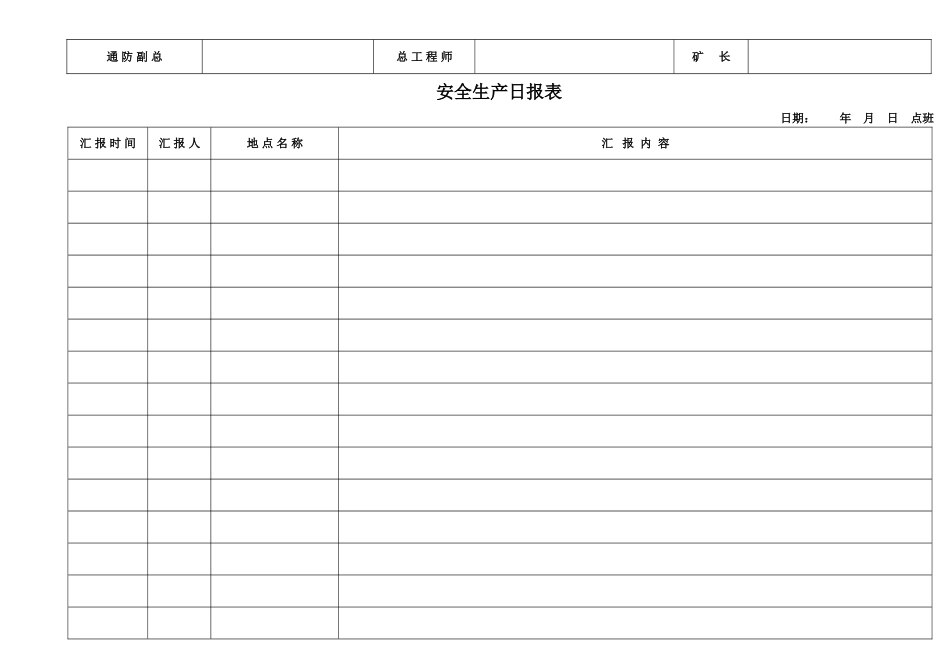 2018年煤矿调度相关记录台帐_第2页