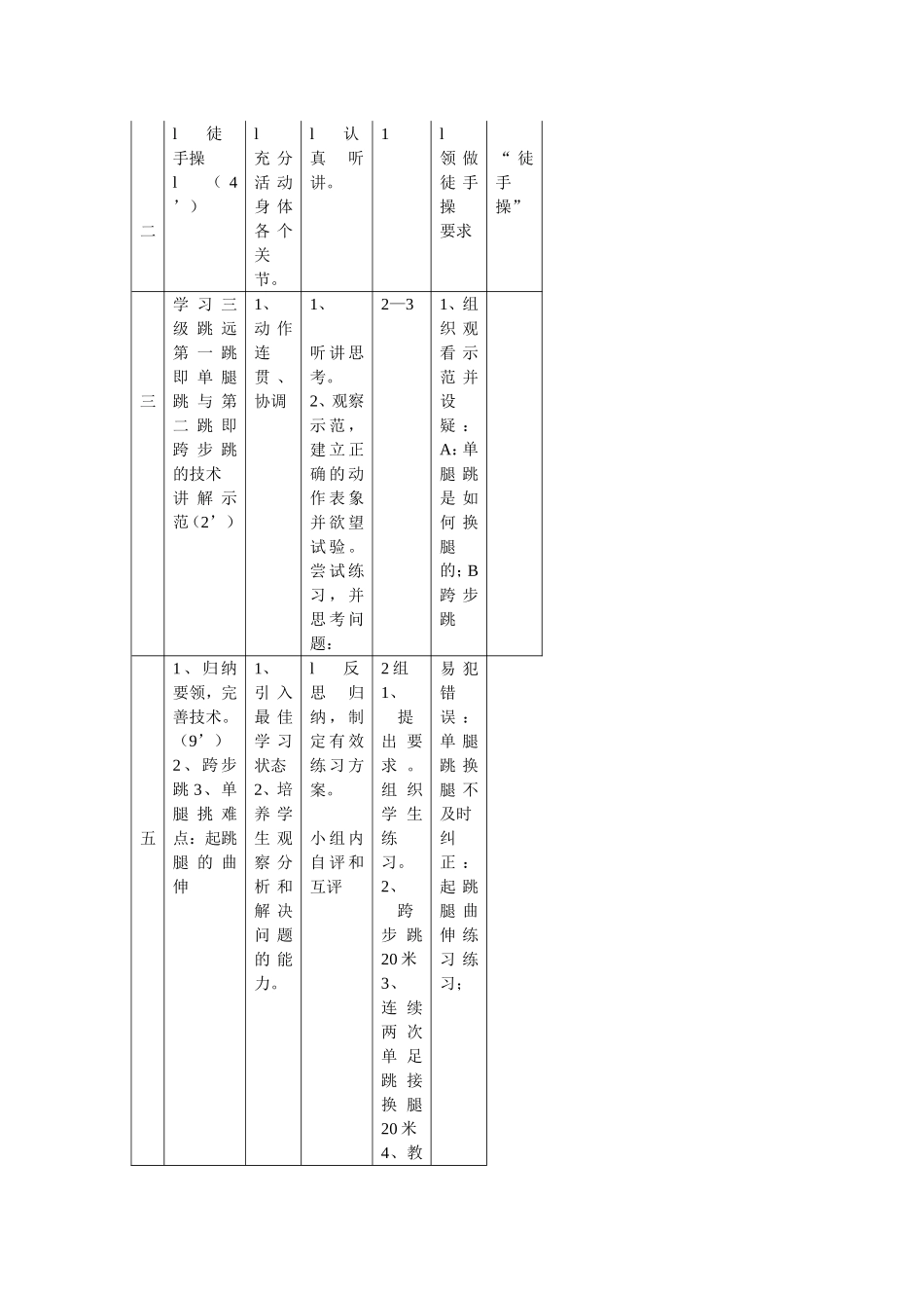 三级跳远（跳跃练习）_第2页