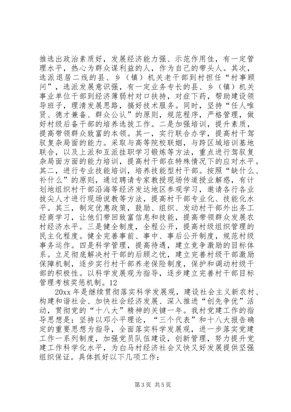农村年度基层党政建设工作计划_1_第3页
