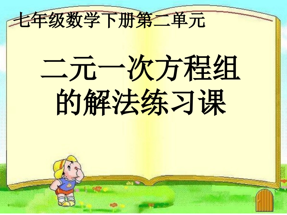 二元一次方程组解法复习课_第1页