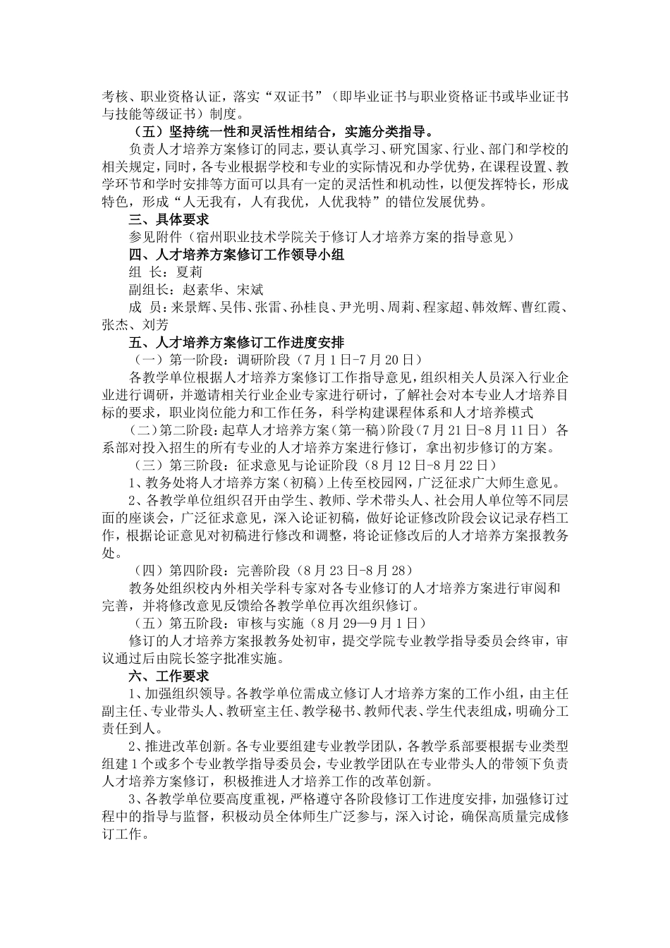 2015年《人才培养方案》修订工作方案_第2页