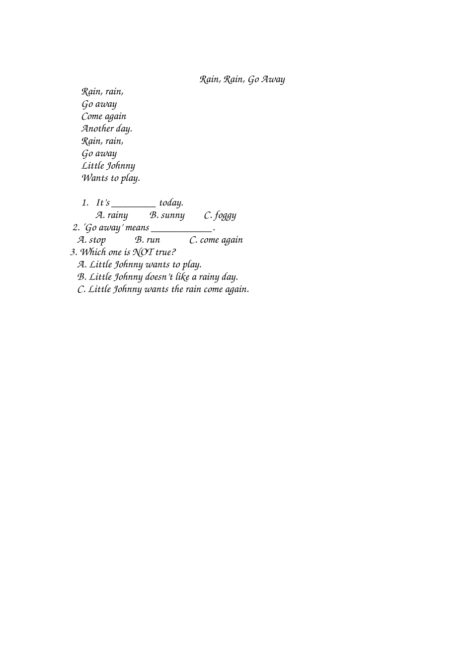 四年级歌曲试题_第2页