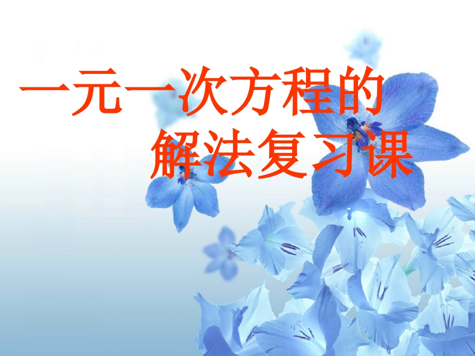 一元一次方程解法复习课_第1页