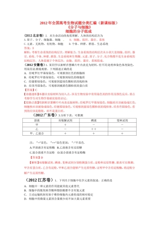 2012高考试题汇总[1]