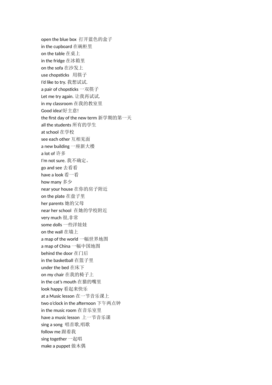 小学英语词组大全_第3页