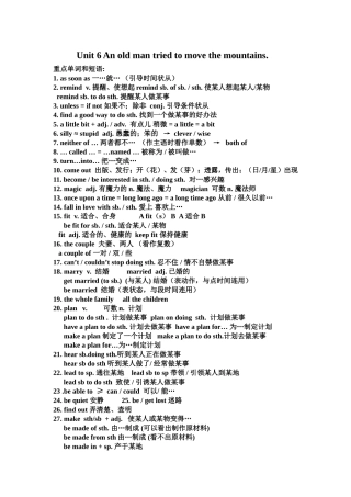 八下Unit6知识点总结