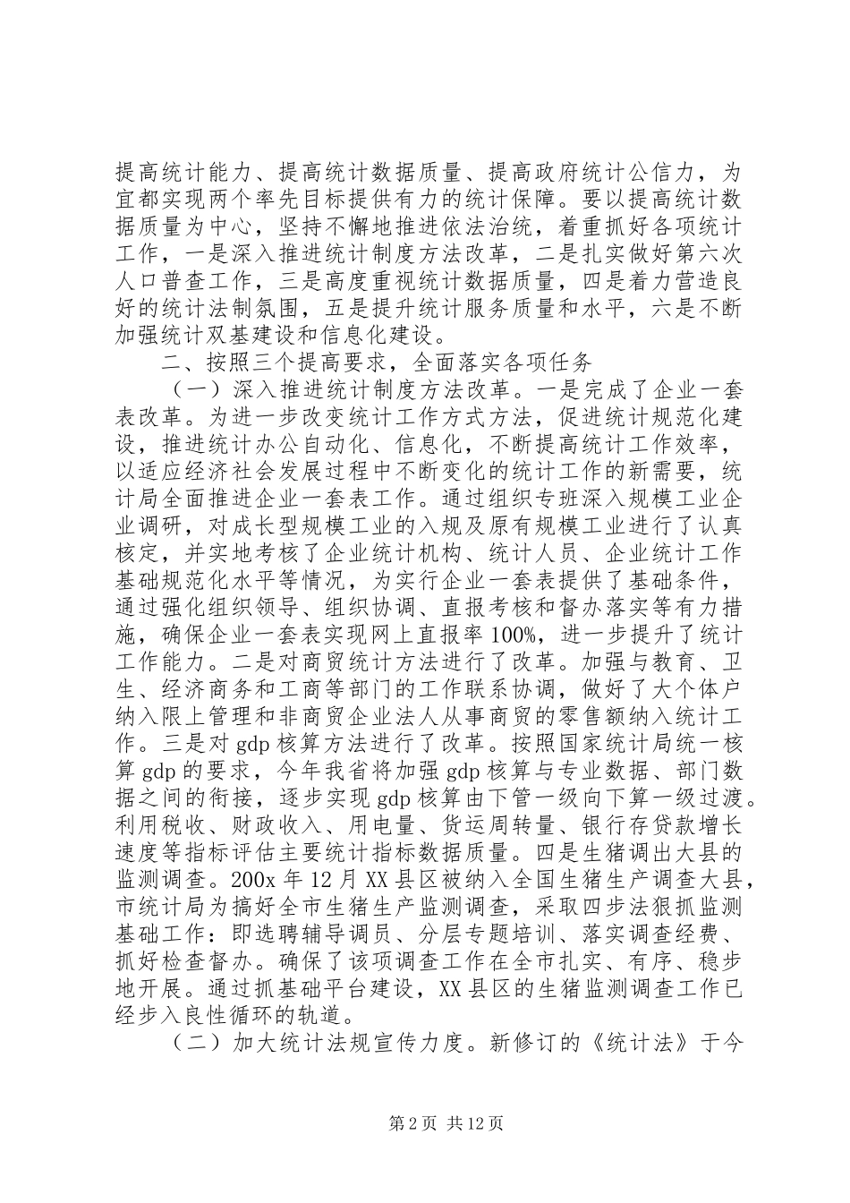 乡镇统计个人工作总结与计划_第2页