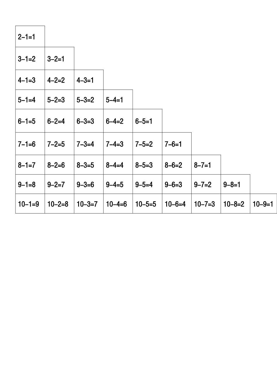 10以内加减法口诀表_第3页
