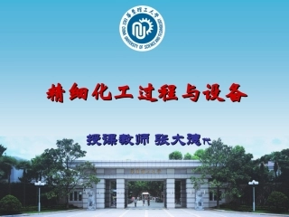 6精细化工过程与设备_第五课_固定床反应器