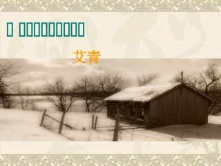 《雪落在中国的土地上》课件PPT