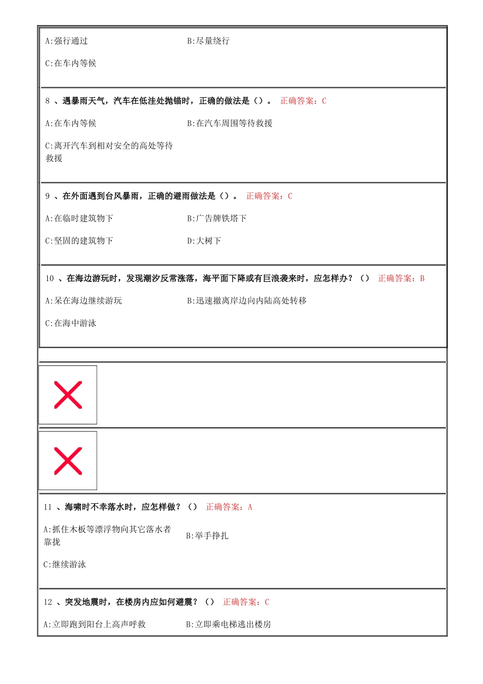 2018 青岛 市民 卫生应急基本知识与技能网络在线培训和答题-单选题100道_第2页