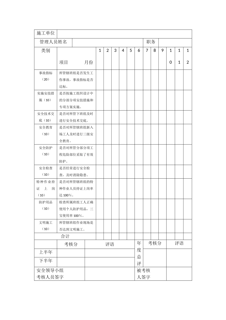 3.9安全目标考核表_第2页