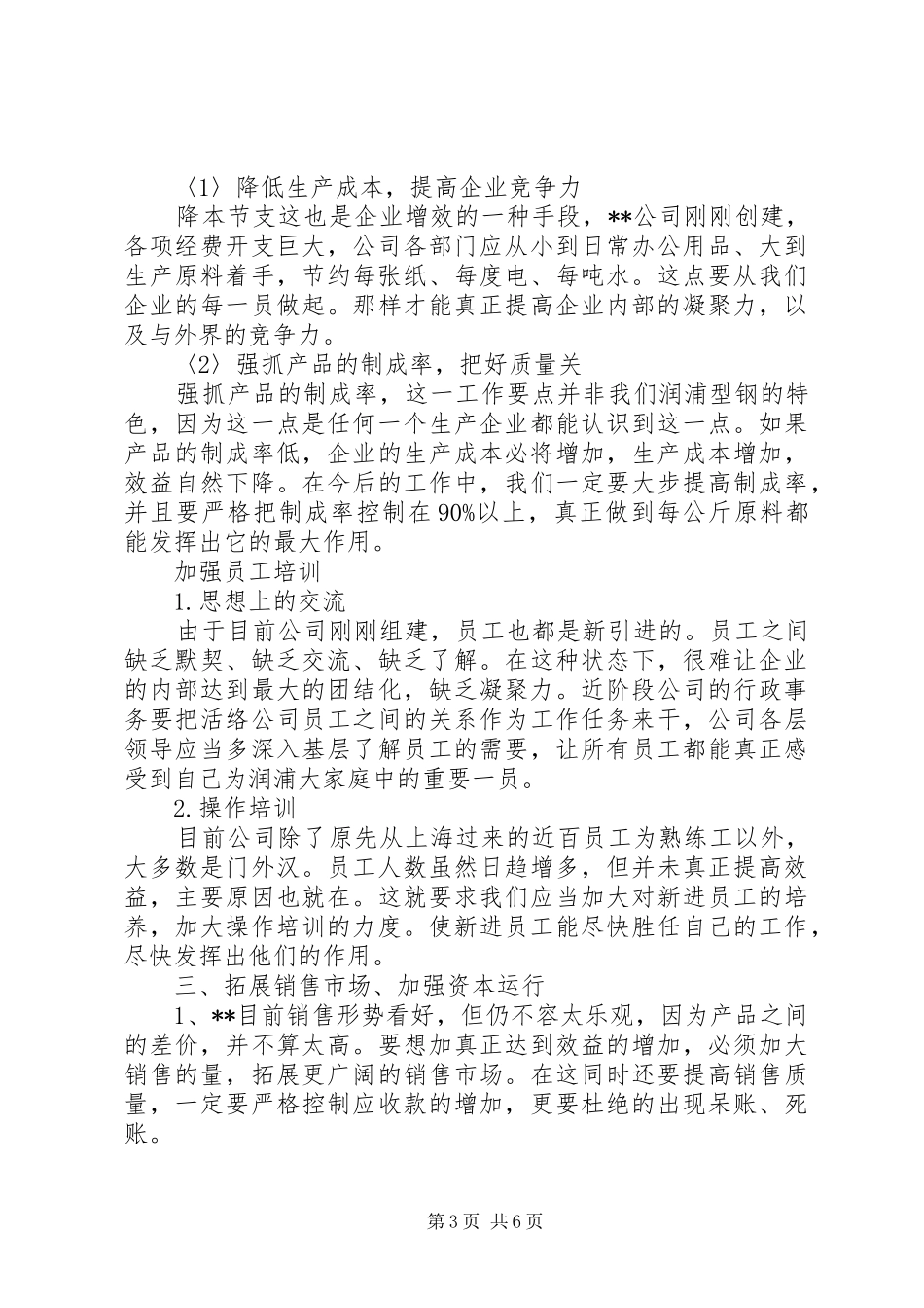 XX年度生产经营计划书_第3页