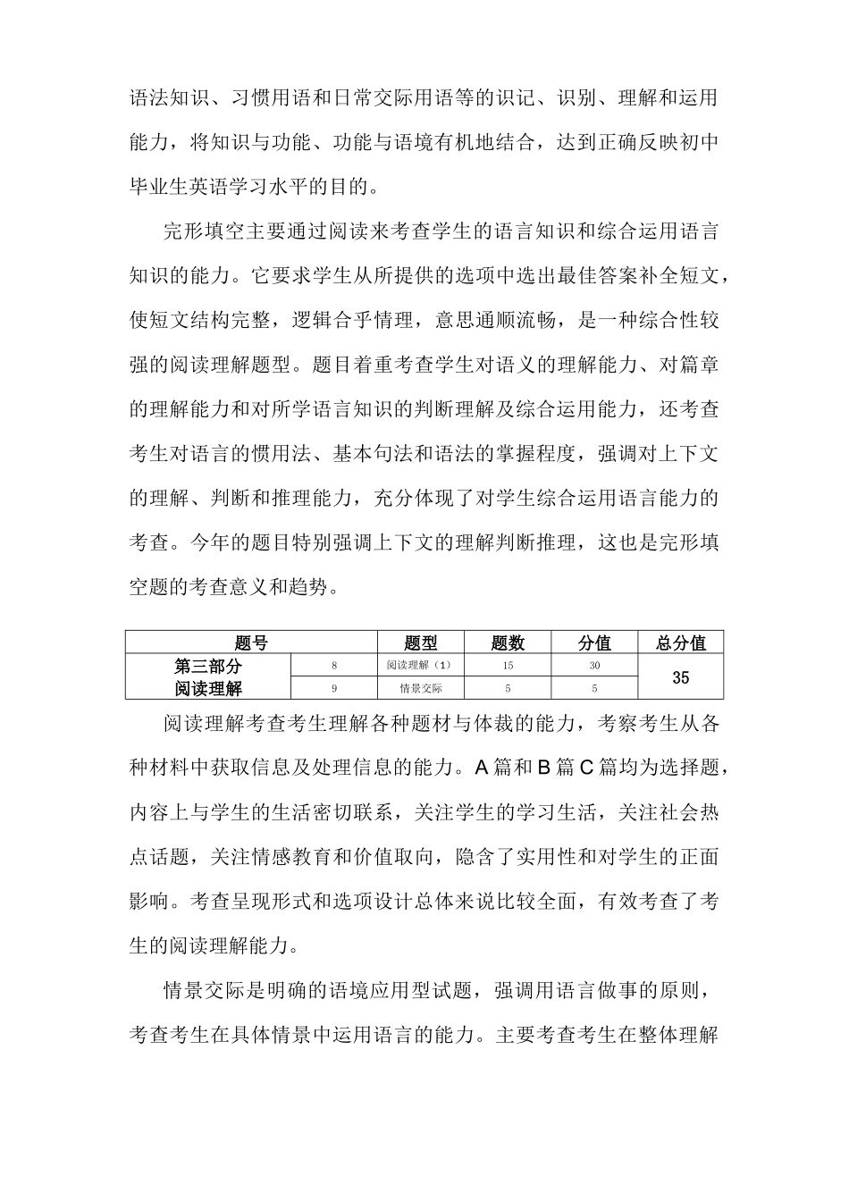 2018年海南英语中考考情分析_第3页