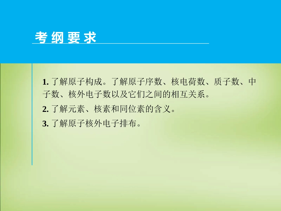 2016届高考化学一轮专题复习第五章第1讲原子结构课件(精)_第2页