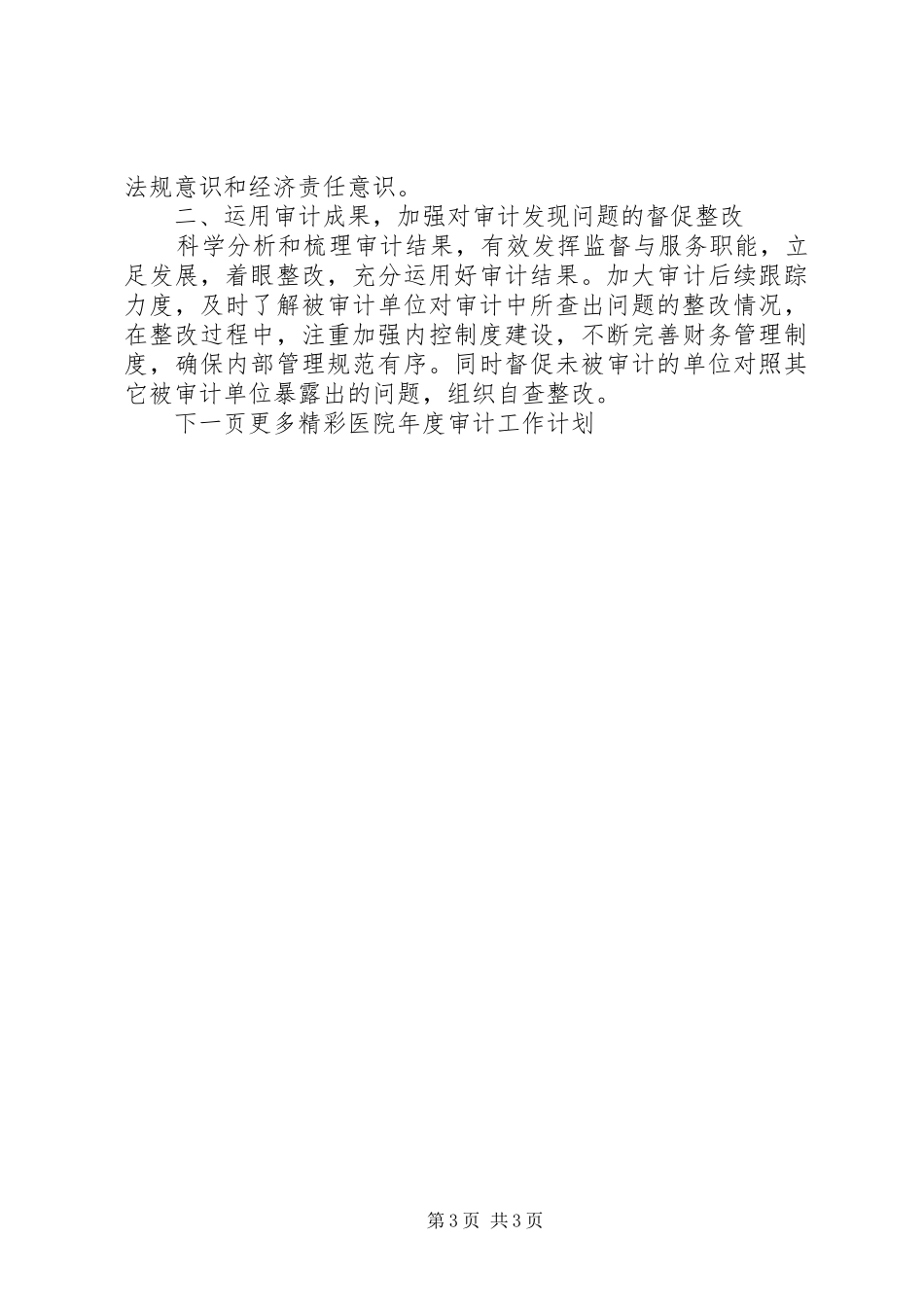 医院年度审计工作计划_第3页