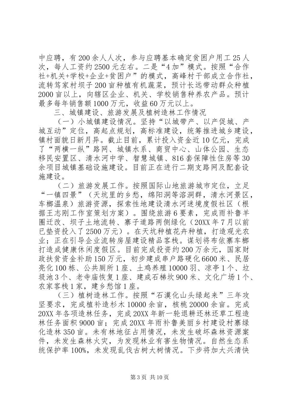 XX镇上半年工作总结及下半年工作安排_第3页