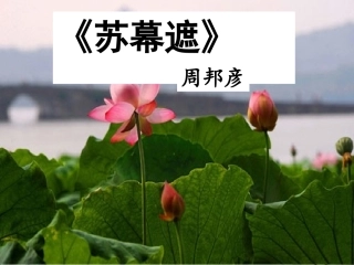 《苏幕遮》(周邦彦)公开课一等奖