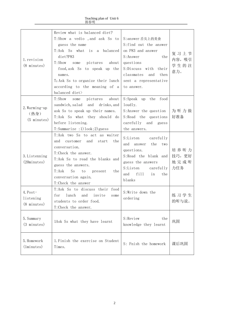 九年级下册Unit6listening教案_第2页