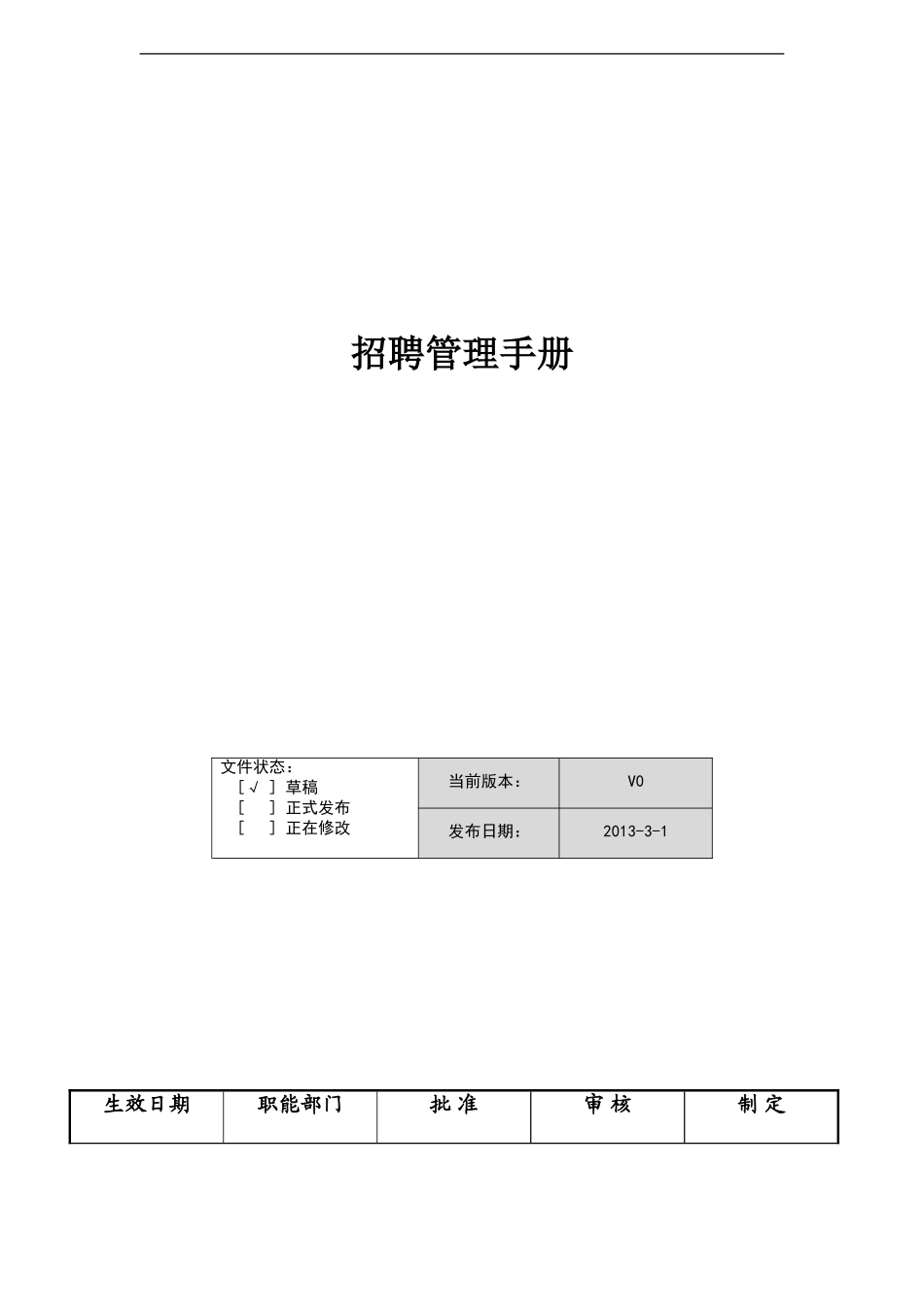 《招聘管理手册》_第1页