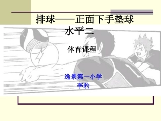 排球垫球说课演示文稿