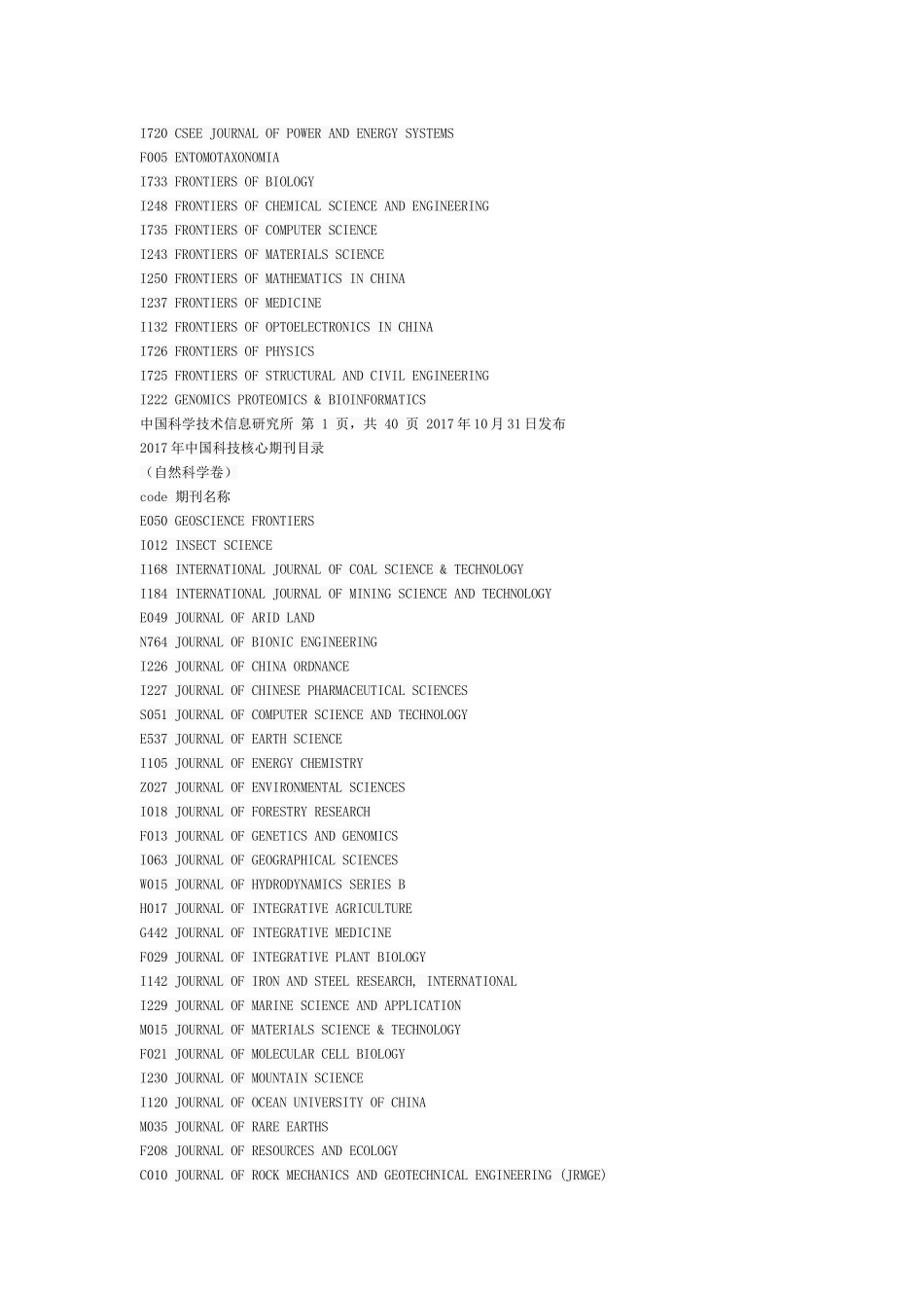 2018版科技核心期刊目录(中国科学技术信息研究所2017年11月17日公布)_第2页