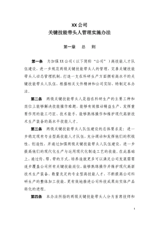 2关键技能带头人管理办法(       )