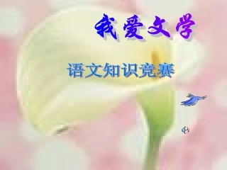 初一语文知识竞赛课件