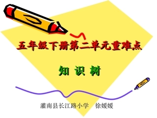 五年级下册第二单元重难点知识树