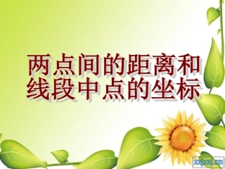 1两点间的距离和中点坐标公式-