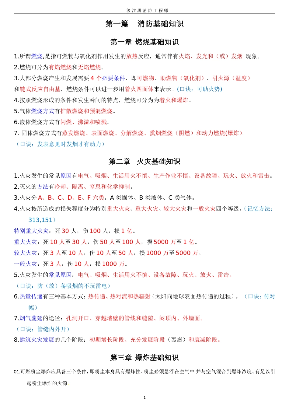 2016一级消防工程师技术实务考点重点_第1页
