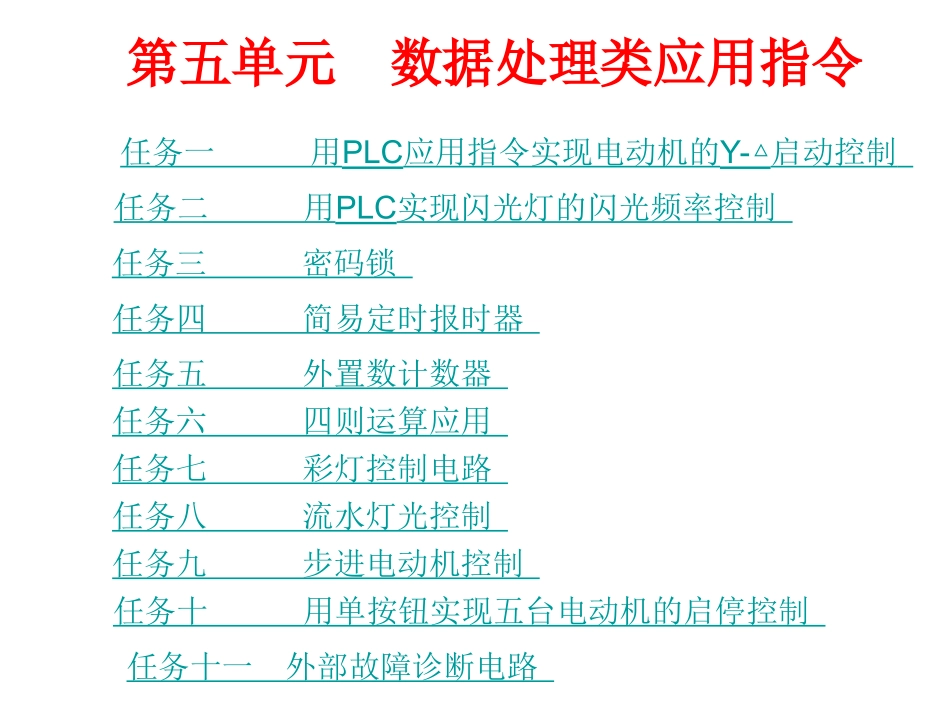 《PLC应用技术(三菱)》课件.数据处理类应用指令_第1页