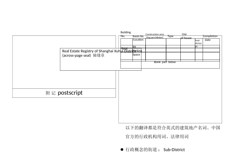 2018版上海房产证翻译模板(英国签证)_第3页
