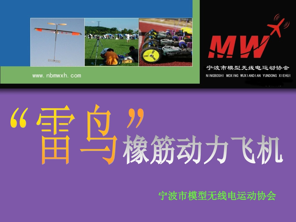 “雷鸟”橡筋动力飞机制作教程_第1页
