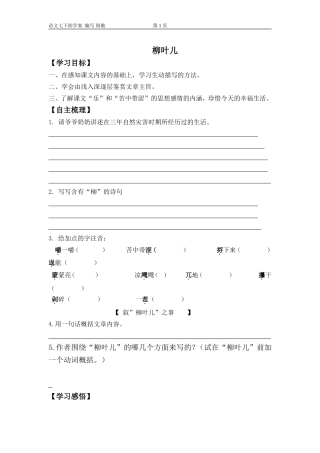 柳叶儿zhuxuean