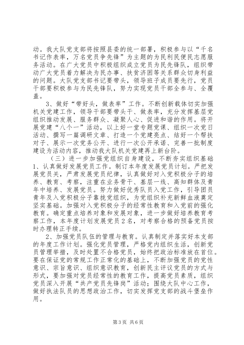 城管大队党建工作计划_第3页