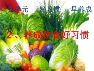《养成饮食好习惯》课件