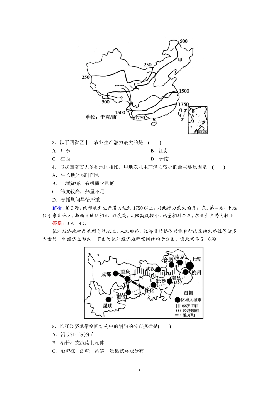 中国地理核心考点_第2页