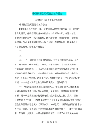 中国集团公司促进会工作总结【可编辑版】