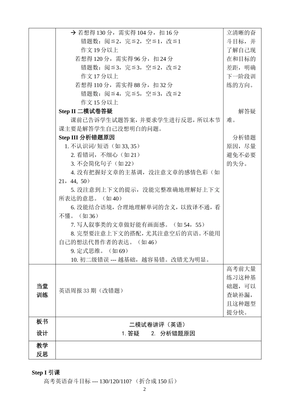 二模试卷讲评_第2页